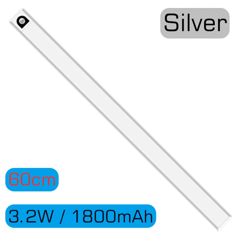 ™ LED Cabinet Light Bar: Motion Sensor, Aluminium, Long Strip, Magnet, Kitchen Closet Wardrobe