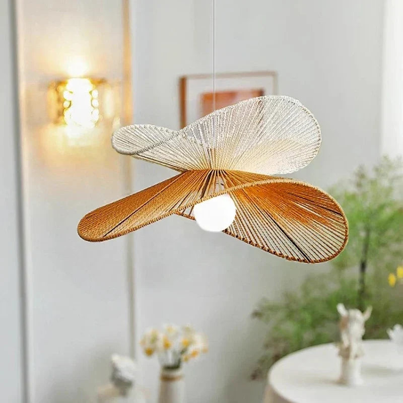 ™ Hemp Pendant Lights: Wabi Sabi LED Indoor Lighting Fixtures