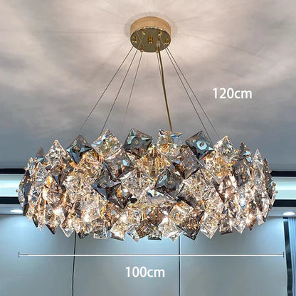 DecorBites™ Crystal Chandelier | Luxury Living Room Dining Light | Modern Ceiling Lamp