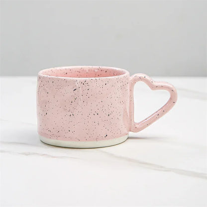 DecorBites™ Love Handle Ceramic Cup | Breakfast Tea Coffee Mug | Office Valentine's Day Gift