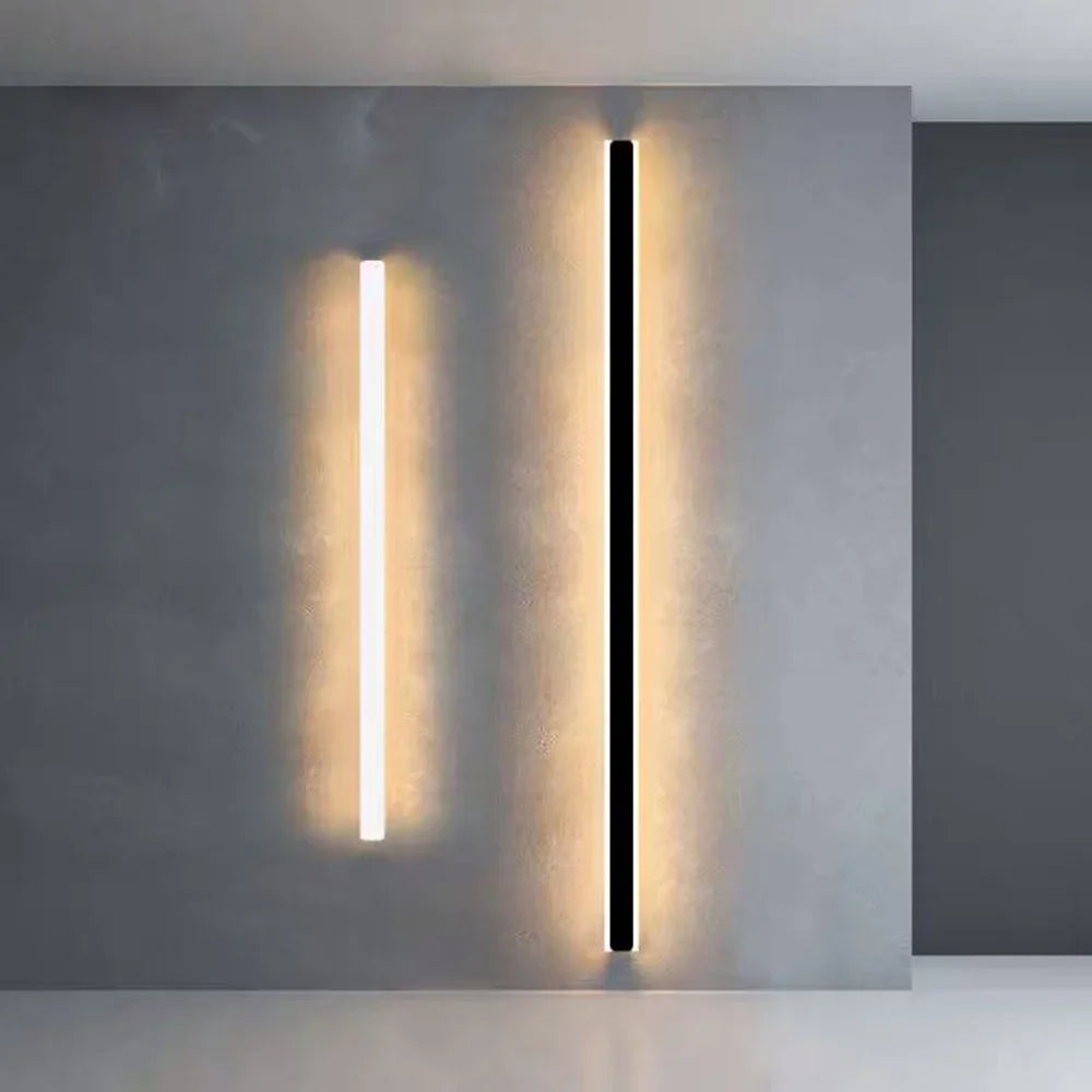 DecorBites™ Black Gold LED Strip Wall Lights for Dining & Living Room Modern Minimalist Design