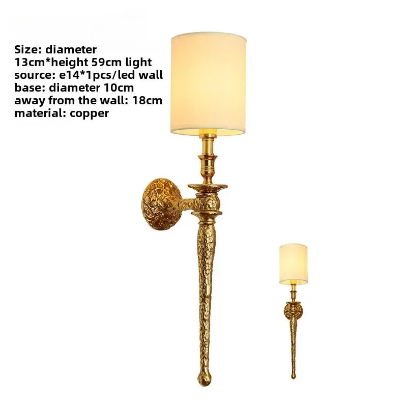 DecorBites™ Copper Wall Lamp for Luxury Living Room TV Background, Bedroom, Staircase LED Lighting