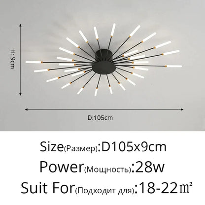 DecorBites™ Acrylic LED Ceiling Lights for Bedroom Hall Living Kids Room Lamps