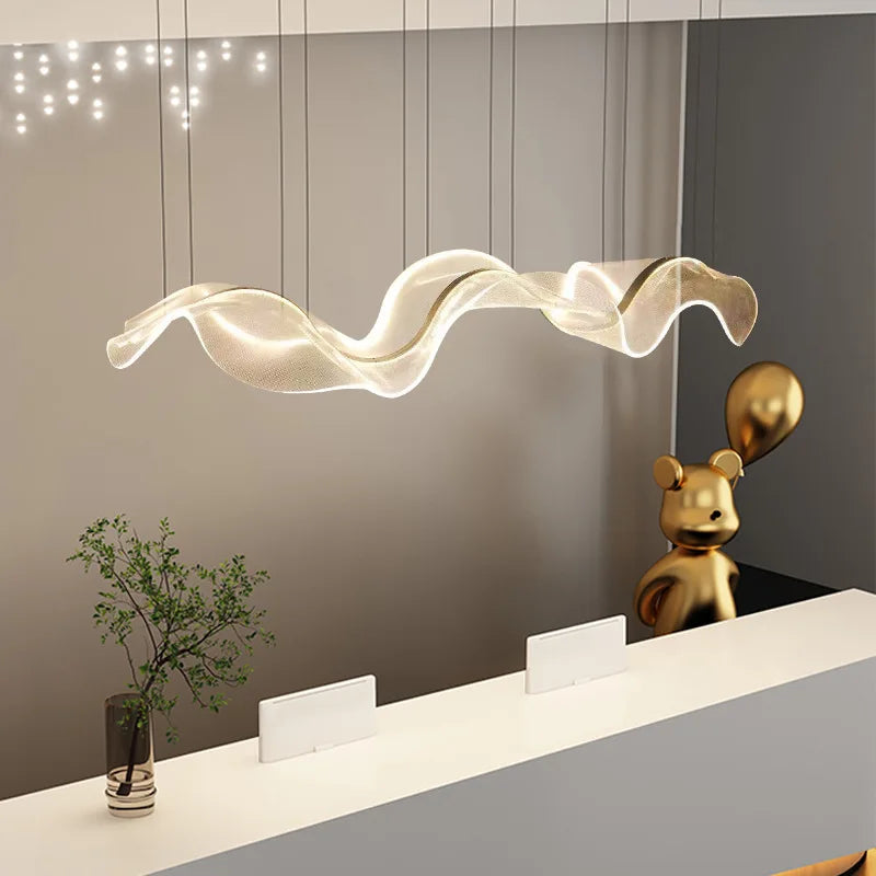 ™ LED Acrylic Chandelier Dining Room Light Fixtures Adjustable Kitchen Hanging Lamp