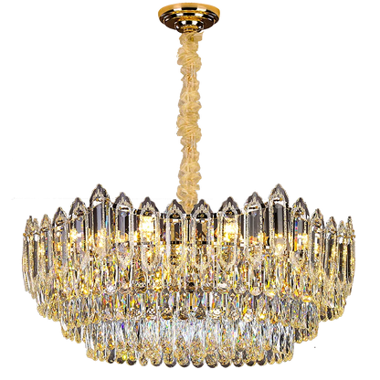 DecorBites™ Crystal Chandelier: European Designer Style for Living Room, Bedroom & Dining Room
