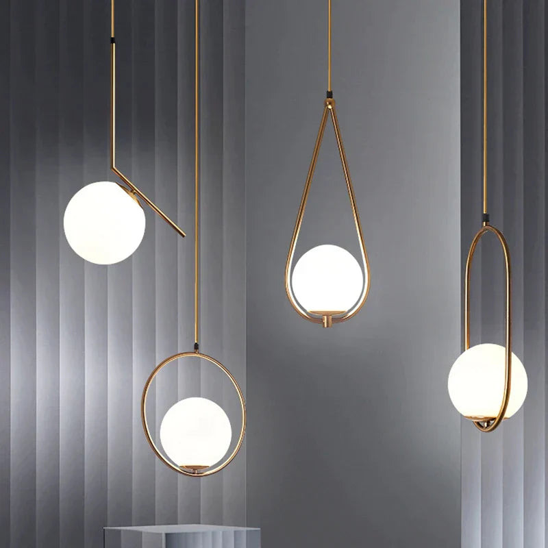 DecorBites™ Glass Ball LED Chandelier - Minimalist Nordic Art for Home, Restaurant, Bar & Bedroom