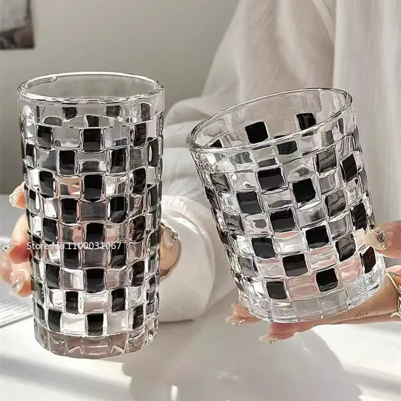 DecorBites™ Black Rattan Frame Glass Cups Set - High-Value Drinkware Gift