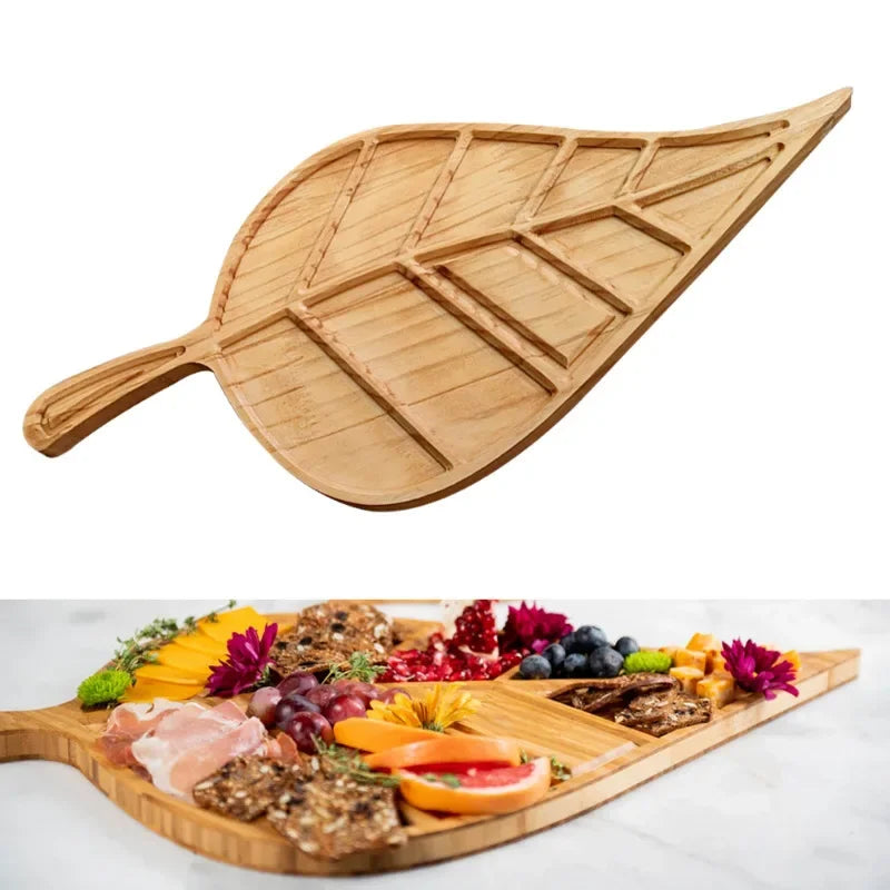 ™ Leaf Shape Charcuterie Board Platter for Stylish Entertaining