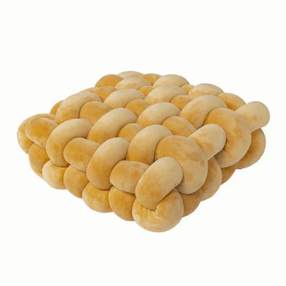 ™ Knot Square Pillows: Handmade Decor for Living Room, Bedroom, Office in Grey