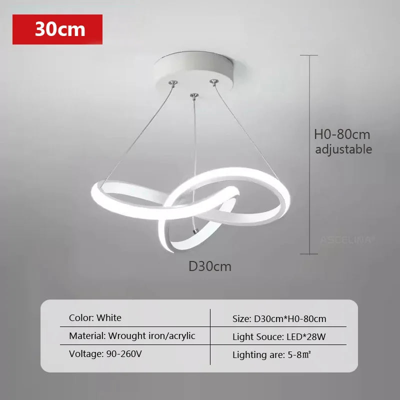 DecorBites™ LED Strip Modern Pendant Light for Home Decor Fixtures