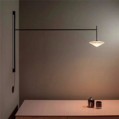 DecorBites™ LED Glass Art Wall Lamp with Long Rocker Arm for Living Room and Studio