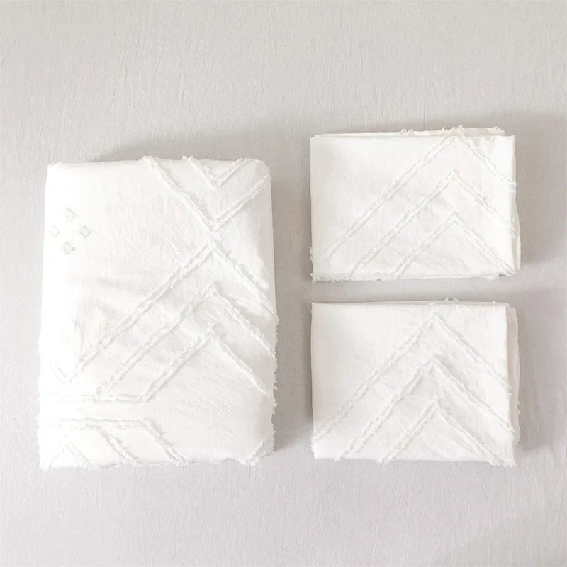 DecorBites™ Geometric Cut Flowers Duvet Cover Set King Size High Quality Bedding