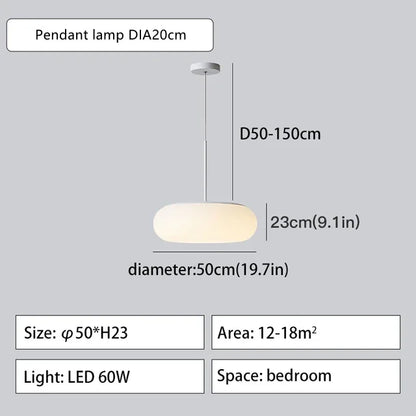 2024 DecorBites™ Eco-Friendly PE Ceiling Pendant Lamp for Kitchen Bedroom LED Interior Lighting