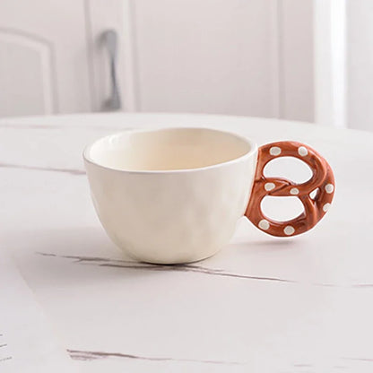 DecorBites™ Alkali Water Biscuit Mug Set - Ceramic Tea & Coffee Cup for Dining Table