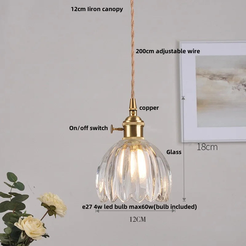 DecorBites™ Green Glass LED Hanging Pendant Lights