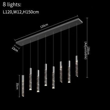 DecorBites™ Crystal LED Chandelier: Stylish Staircase & Living Room Lighting