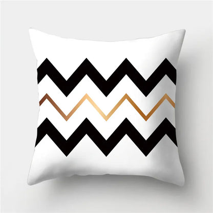 DecorBites™ Geometric Stripes Pillowcase 45x45cm Polyester Cushion Cover for Living Room