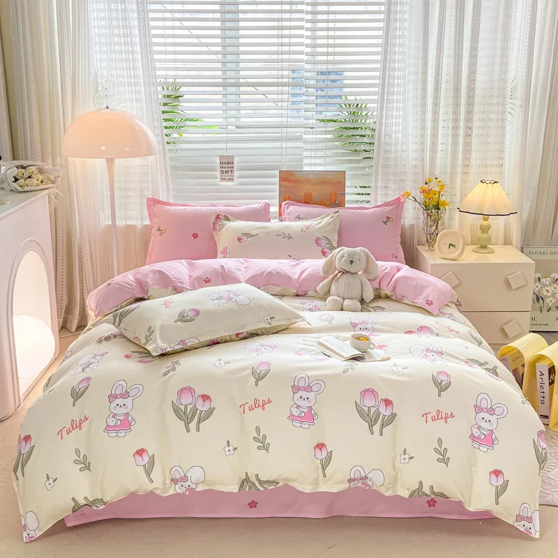 DecorBites™ Animal Pattern Bedding Set - King/Queen Size Quilt Set for Comfortable Home.