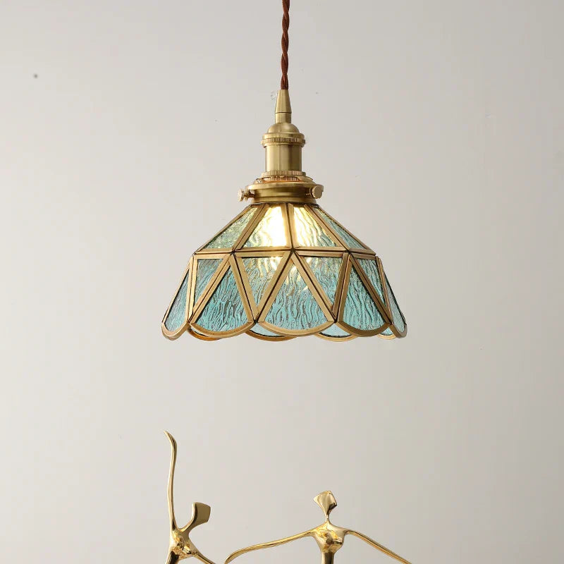 DecorBites™ Amber Glass LED Pendant Light - Nordic Modern Copper Suspension Luminaire for Home