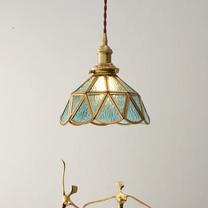 DecorBites™ Amber Glass LED Pendant Light - Nordic Modern Copper Suspension Luminaire for Home