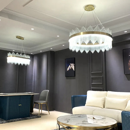 DecorBites™ Crystal Pendant Chandelier Remote Control Dimmable LED Lighting