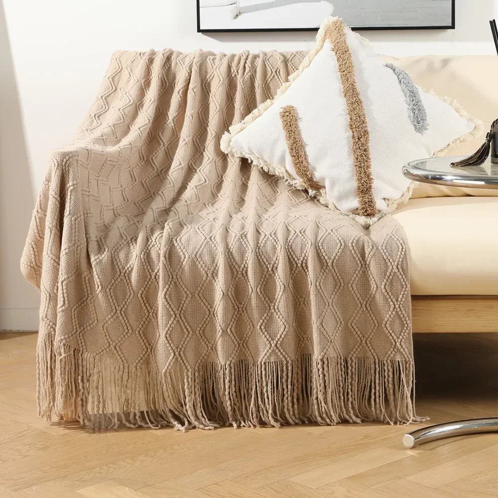 ™ Knitted Woolen Blanket - Cozy Home Accent and Travel Essential