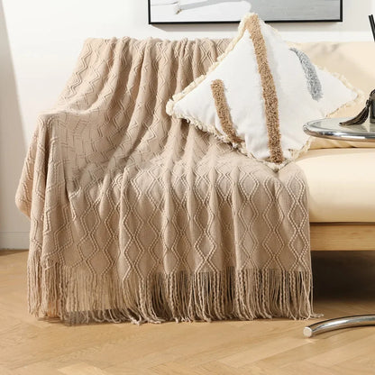 ™ Knitted Woolen Blanket - Cozy Home Accent and Travel Essential
