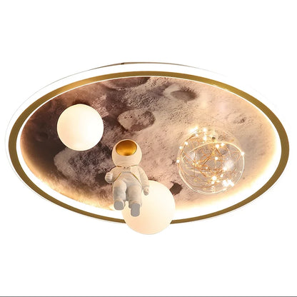DecorBites™ Cartoon Astronaut LED Ceiling Lamp for Kids Room Eye Protection Lighting