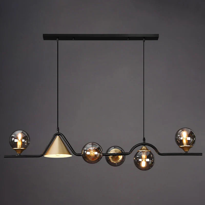 ™ Linear Hanging Lamp Minimalist Chandelier Modern Nordic Dining Table Lantern