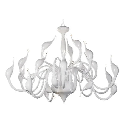 DecorBites™ Iron Swan Pendant Lamp | Nordic LED Chandelier for Home Decor