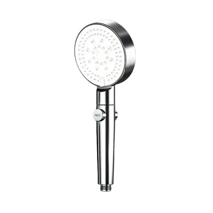 DecorBites™ Black Round High Pressure Shower Head with 6 Modes & Water Stop Knobs