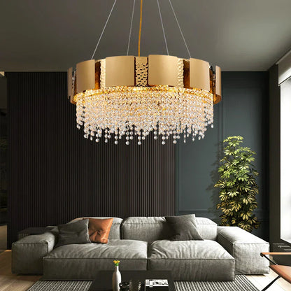 DecorBites™ Crystal Chandelier: Modern Luxury Lighting for Living Room, Dining, and Bedroom
