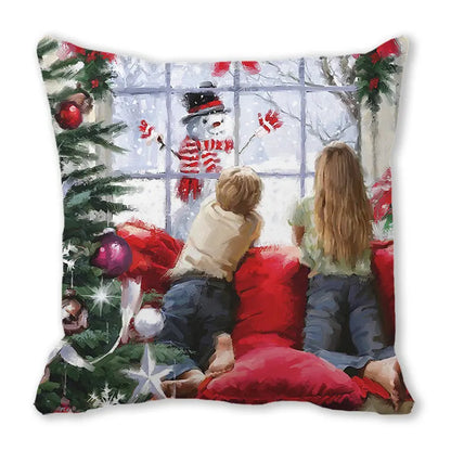 DecorBites™ Christmas Short Plush Pillowcase 45x45cm Home Decor