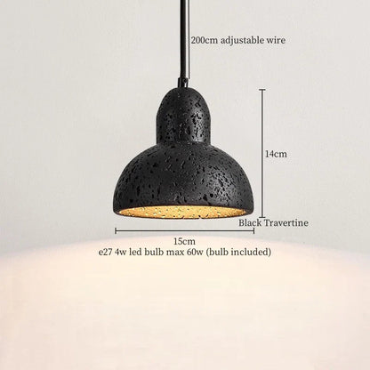DecorBites™ Black Travertine Pendant Light - Nordic Minimalism LED Pendant Lamps for Living Dining Room