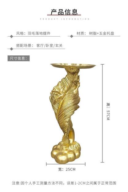 "DecorBites™ Feather Floor Decoration for Living Room, TV Cabinet, Sofa & Housewarming"