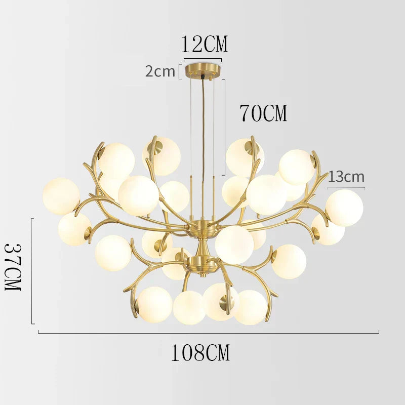 DecorBites™ LED Chandelier Pendant Lamp for Living Room Bedroom Dining Room Lighting