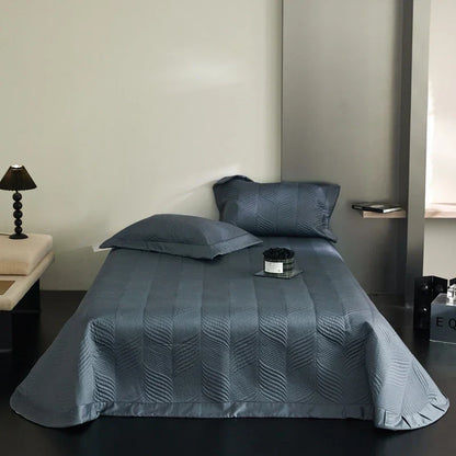 DecorBites™ Luxe Egyptian Cotton Jacquard Bedding Set: Duvet, Bedspread, Sheet, Pillowcases