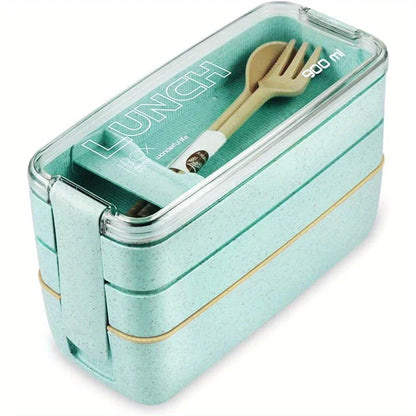 DecorBites™ 3-Layer Kids Bento Box Lunchbox, Microwave Safe Food Container, 900ML