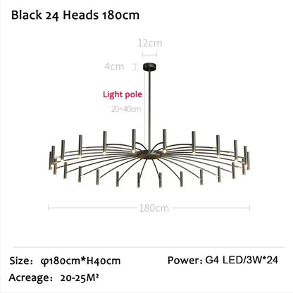 DecorBites™ LED Ceiling Chandelier Nordic Living Dining Room Bedroom Lighting Fixture
