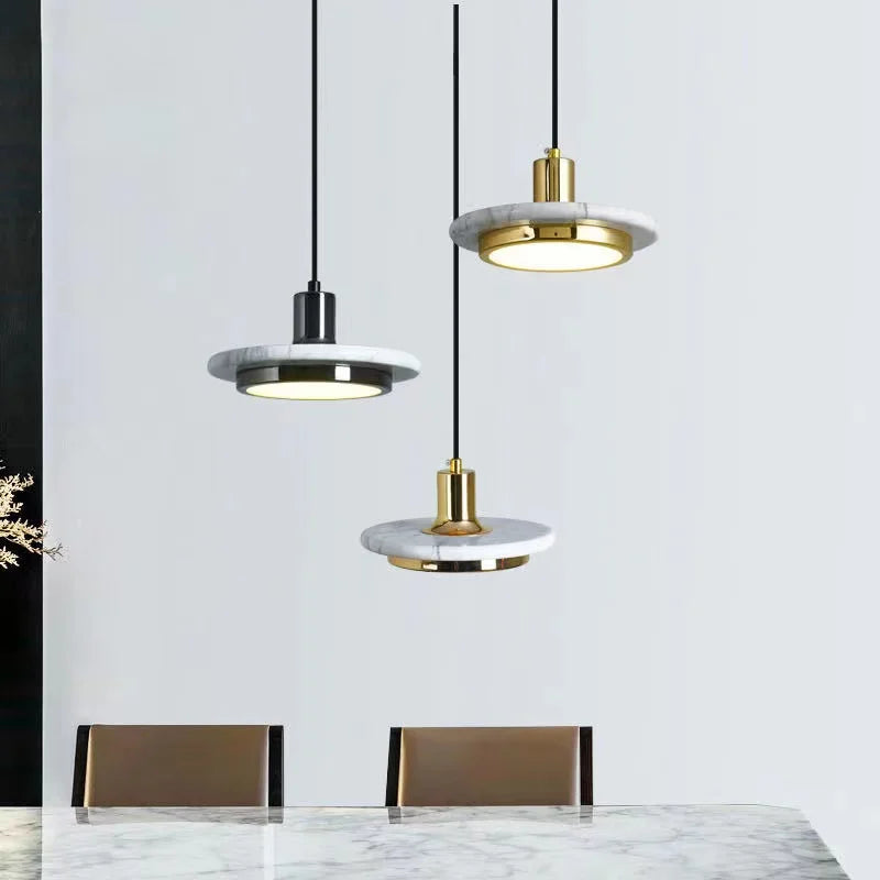 ™ Gold Copper Saucer Marble Chandelier Luxury Home Decor Bedside Cafe Table