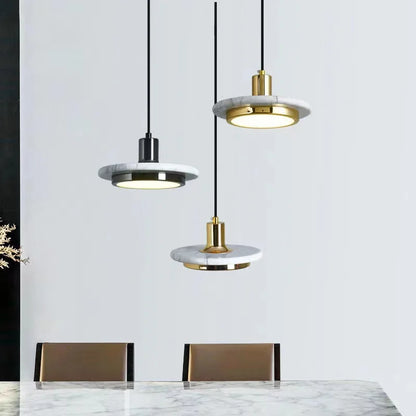 ™ Gold Copper Saucer Marble Chandelier Luxury Home Decor Bedside Cafe Table