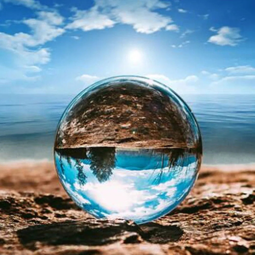 DecorBites™ Glass Crystal Ball 4cm Mirrored Photography Prop Fengshui Home Decor