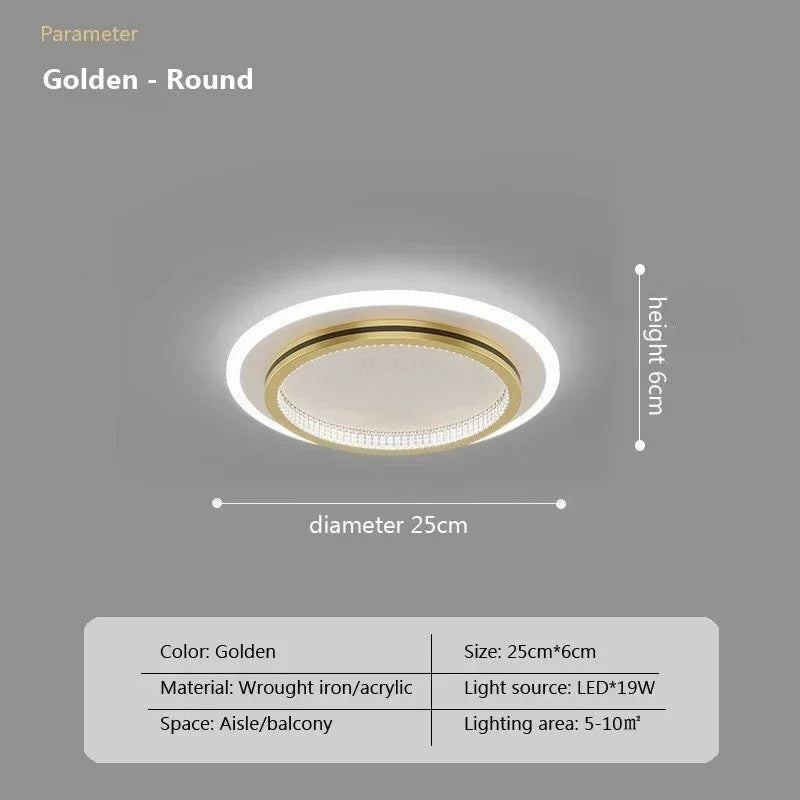DecorBites™ Crystal Ceiling Lights: Modern LED Indoor Lighting Fixtures for Home Entrance