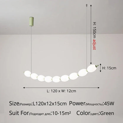 DecorBites™ Bead Nordic Chandelier: Stylish Dining Room Pendant Light for Bar Table Adding Ambiance