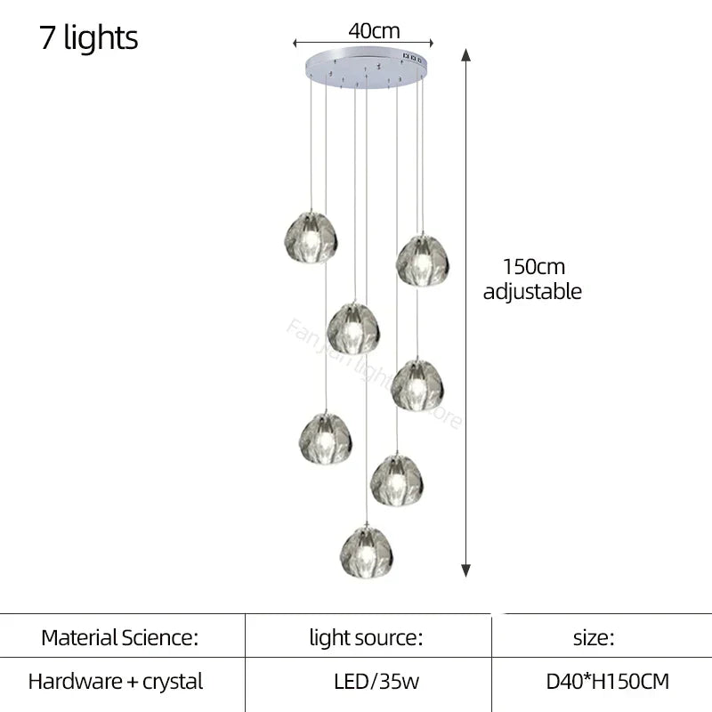DecorBites™ Crystal LED Chandelier for Luxe Living Spaces