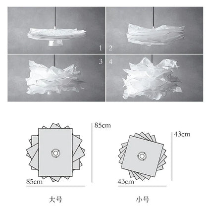DecorBites™ Nordic Paper Pendant Lights: DIY Cloud Lampshade Fixtures for Living Room, Restaurant & Christmas