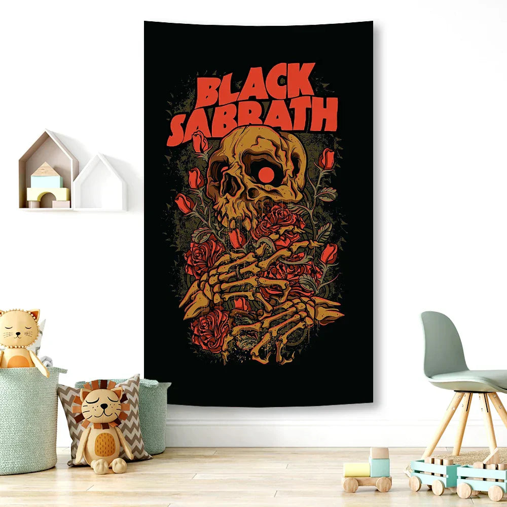 DecorBites™ Black Sabbath Metal Band Rock Music Wall Tapestry