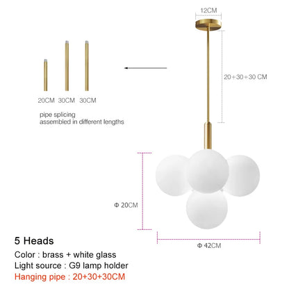 DecorBites™ Glass Globe Pendant Lamp: Modern Luxury for Home Decor & Restaurant Lighting