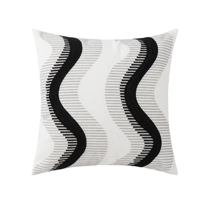 DecorBites™ Daisy Yellow Floral Geometric Pillow Cover - Soft Cozy Embroidery for Living Room