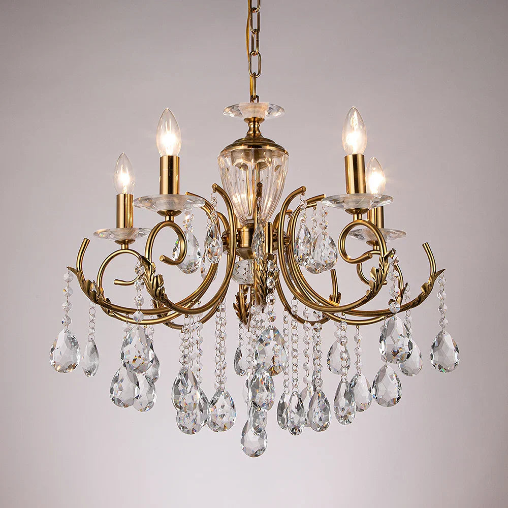 DecorBites™ Crystal Chandelier Gold Chrom Nordic LED Luxury Lighting
